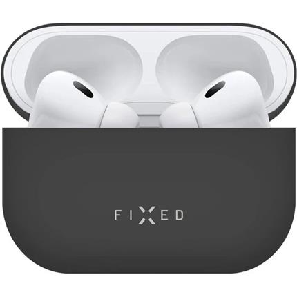 Apple FIXED Silky silikonové pouzdro pro Apple AirPods Pro 2, černé