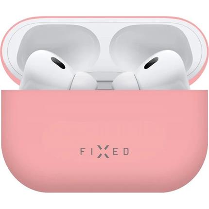 Apple FIXED Silky silikonové pouzdro pro Apple AirPods Pro 2, růžové