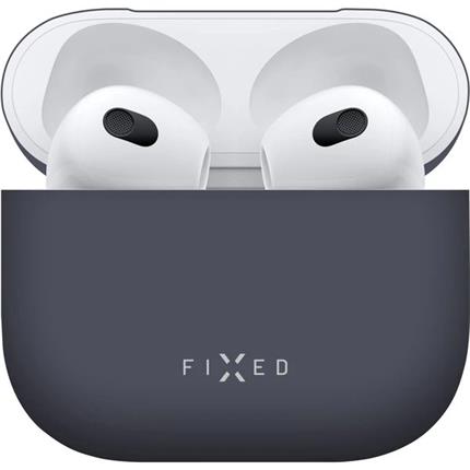 Apple FIXED Silky ultratenké silikonové pouzdro Apple Airpods 3 modré