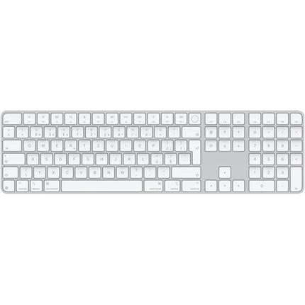 Apple Magic Keyboard s Touch ID a numerickou klávesnicí stříbrná - slovenská