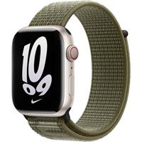 Apple Watch 41/40/38mm sekvojovozeleno/platinový Nike provlékací sportovní řemínek