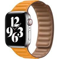 Apple Watch kožený tah 40/38mm S/M měsíčkově oranžový