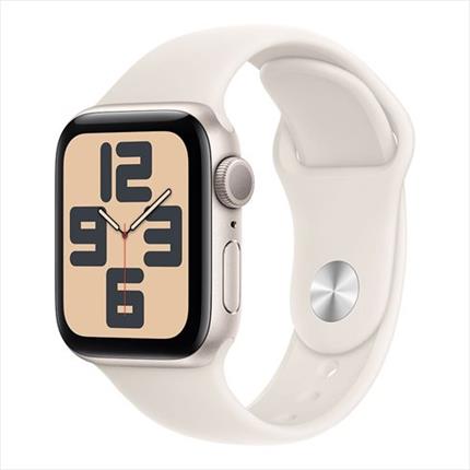Apple Watch SE (2024) 44mm Hvězdně bílý hliník s hvězdně bílým sportovním řemínkem M/L