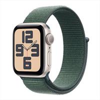 Apple Watch SE (2024) 44mm Hvězdně bílý hliník s jezerně zeleným provlékacím řemínkem