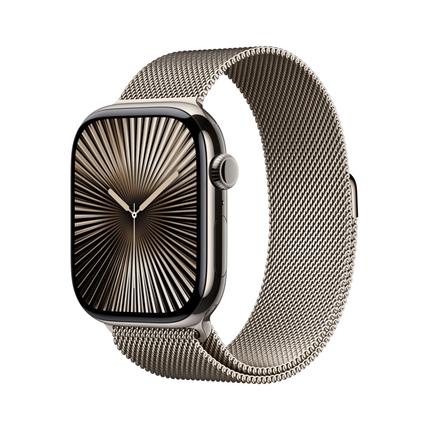Apple Watch Series 10 GPS + Cellular 42mm Natural Titanium Case with Natural Milanese Loop (MWXF3QC