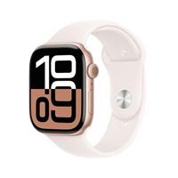 Apple Watch Series 10 GPS + Cellular 42mm Rose Gold Aluminium Case with Light Blush Sport Band - S/