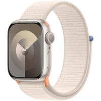 Apple Watch Series 9 41mm Hvězdně bílý hliník s hvězdně bílým provlékacím sportovním řemínkem