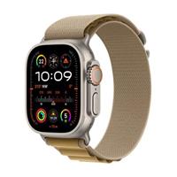 Apple Watch Ultra 2 GPS + Cellular 49mm Natural Titanium Case with Tan Alpine Loop - Small (MX4E3CS