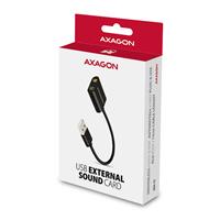 AXAGON ADA-12, USB 2.0 - externí zvuková karta, 48kHz/16-bit stereo, kovová, kabel USB-A 15 cm