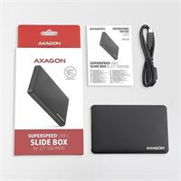 AXAGON EE25-SLC, USB-C 3.2 Gen 1 - SATA 6G 2.5" SLIDE box, bezšroubkový, černý