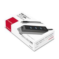 AXAGON HUE-S2C Type-C 4x USB3.0 CHARGING hub, microUSB nap. konektor