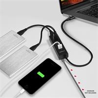 AXAGON HUE-S2C Type-C 4x USB3.0 CHARGING hub, microUSB nap. konektor