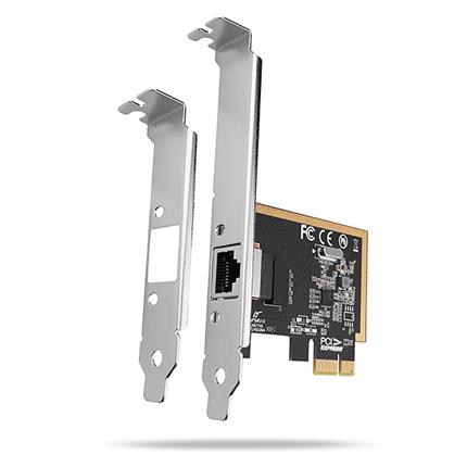 Levně AXAGON PCEE-GRF, PCIe síťová karta - 1x Gigabit Ethernet port (RJ-45), Realtek, vč. LP