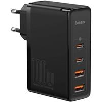Baseus Rychlonabíječka do sítě GaN Pro Quick Charge, 2xUSB-C 2xUSB-A 100W černá