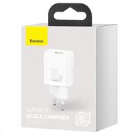 Baseus Rychlonabíječka do sítě Super Si USB-C PD QC 30W bílá