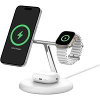 Belkin BOOST CHARGE PRO 15W MagSafe 3v1 (Qi2) nabíjecí stanice bílá