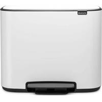 Brabantia Bo Pedálový odpadkový koš na tříděný odpad 3 x 11 L bílý