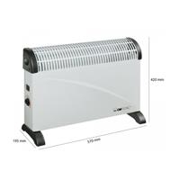 CLATRONIC Mobilní ohřívač KH 3077, použitelné i pro vytápění letních bytu, garáží, skleníku..2000W