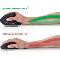 CONNECT IT FOR HEALTH ergonomická vertikální bezdrátová myš černá
