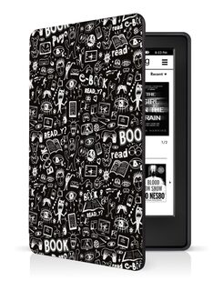 Levně CONNECT IT pouzdro pro Amazon New Kindle 2022 doodle černá