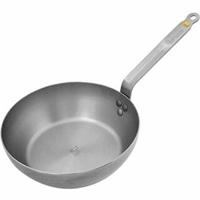 De Buyer Mineral B hluboká ocelová pánev s plochou rukojetí 28 cm