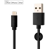 FIXED datový a nabíjecí kabel Lightning, 2 metry, MFI, 2,4A, černý