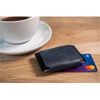 FIXED kožená peněženka Tiny Wallet for Air Tag z pravé hovězí kůže, modrá