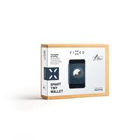 FIXED kožená peněženka Tiny Wallet for Air Tag z pravé hovězí kůže, modrá