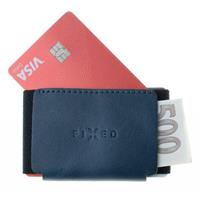 FIXED kožená peněženka Tiny Wallet for Air Tag z pravé hovězí kůže, modrá
