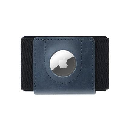 FIXED kožená peněženka Tiny Wallet for Air Tag z pravé hovězí kůže, modrá