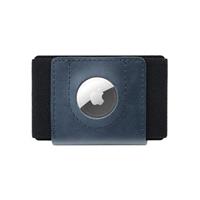 FIXED kožená peněženka Tiny Wallet for Air Tag z pravé hovězí kůže, modrá