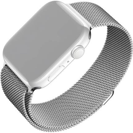 Levně FIXED Mesh Strap síťový nerezový řemínek Apple Watch 42/44/45mm stříbrný