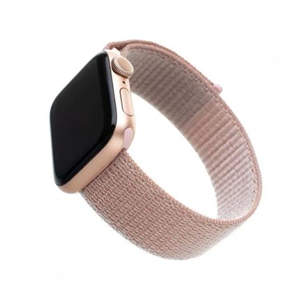 Levně FIXED Nylon Strap nylonový pásek pro Apple Watch 38/40/41mm růžově zlatý