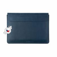 FIXED Oxford Kožené pouzdro pro Apple MacBook Pro 14" modrá