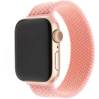 FIXED provlékací nylonový řemínek Apple Watch 42/44/45mm S růžový