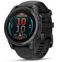 Garmin fenix E – 47 mm, AMOLED, Slate Grey ocel, černý silikonový řemínek
