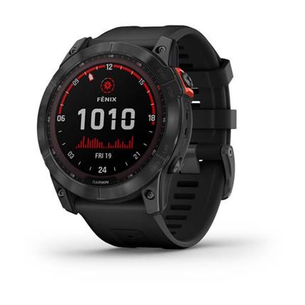 Levně Garmin fenix7X Solar, Gray/ Black Silicone Band