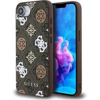 Guess PU 4G Peony MagSafe kryt iPhone 16e hnědý