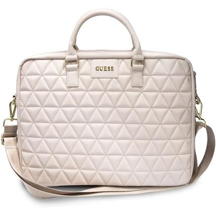 Guess Quilted brašna pro 15" notebook růžová