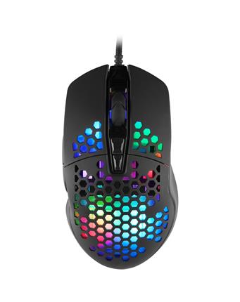 Levně Herní myš C-TECH Scarab, casual gaming, 7200 DPI, RGB podsvícení, USB