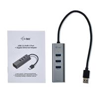 i-tec Metal HUB 3 Port USB 3.0 + Gigabit Ethernet