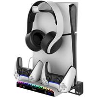 iPega P5S011 Stojan na Stěnu pro PS5 Slim s Dual Charger Dock pro DualSense