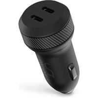 iWant dvojitá USB-C auto nabíječka 60W černá