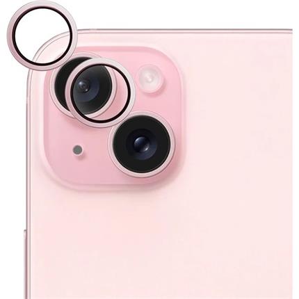iWant ochrana čoček na kameru iPhone 15 /15 Plus růžová