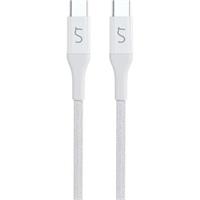 iWant opletený kabel USB-C na USB-C 0,3 m bílý