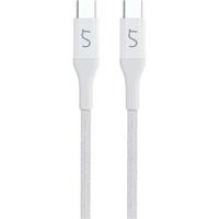 iWant opletený PD kabel 1.2m USB-C/USB-C bílá