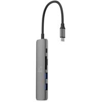 iWant USB-C HUB 6v1 HDMI + SD/Micro SD vesmírně šedý