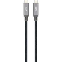 iWant USB-C to USB-C pletený kabel s Thunderbolt 3 šedý 1m