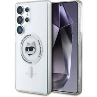 Karl Lagerfeld IML Choupette Head MagSafe kryt Samsung Galaxy S25 Ultra čirý