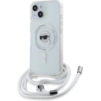 Karl Lagerfeld IML Crossbody Karl Head Magsafe zadní kryt iPhone 15 čirý
